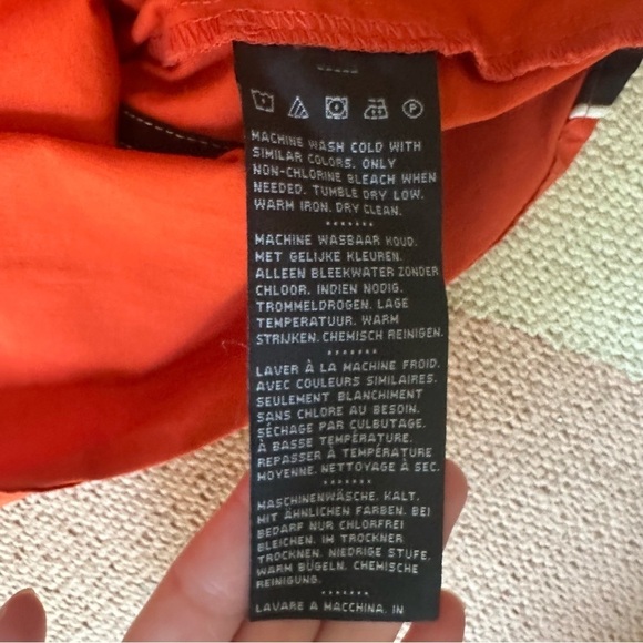 HARLEY DAVIDSON ZIP  FRONT ORANGE BLOUSE - M - Picture 10 of 13